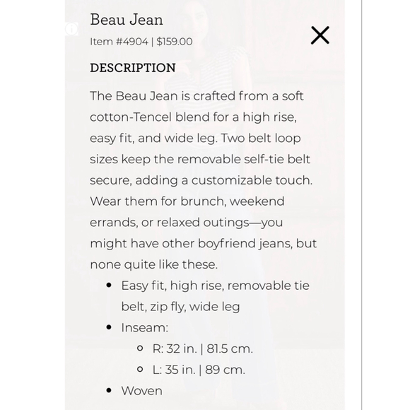 CAbi Beau Jeans #4904 Size 8 Fall 2025 - Picture 13 of 14